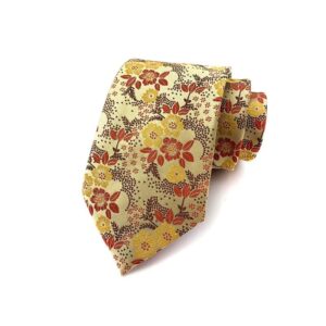 Heritage Botanica Floral Necktie: Sunset Orange