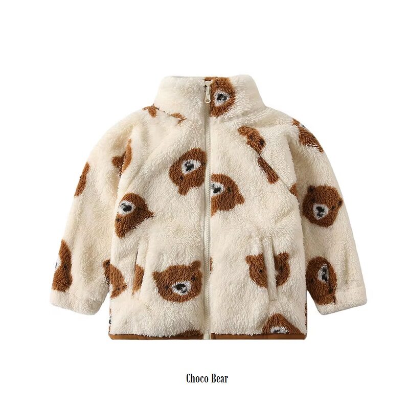 Toddler Plush Fleece Zip Jacket Winter Outerwear - Image 4