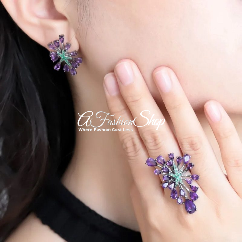 Star Gothic Cocktail Ring For Halloween
