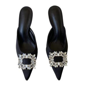 Starlight Rhinestone Pointed-Toe Sandals 2" Heel
