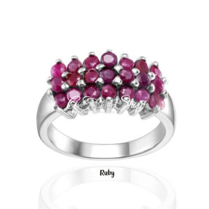 Gemstone Band Trinity Ring July/Ruby