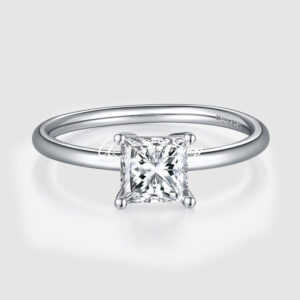 Women Princess Cut Moissanite Diamond Ring