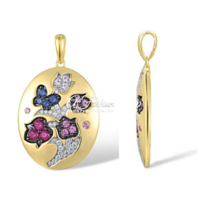 Starlight Flower CZ Luminous Wing - Gold Pendant