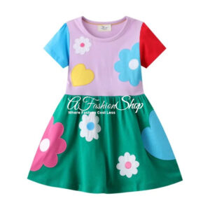 Spring Bloom Cotton Minidress Flower
