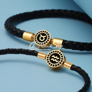 Zodiac Birth-Star Woven Rope Bracelet Color Black