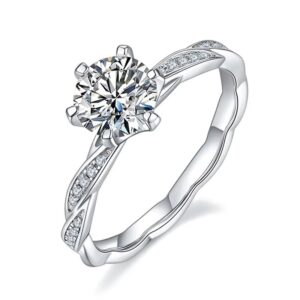1ct Grace Moissanite Diamond Ring White Stone