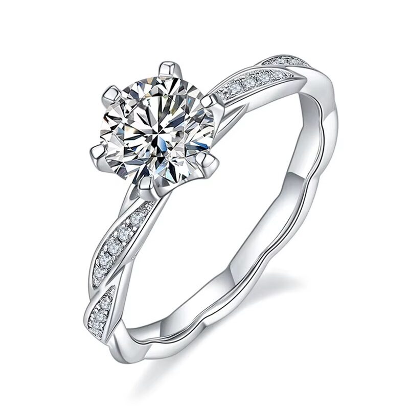 1ct Grace Moissanite Diamond Ring White Stone