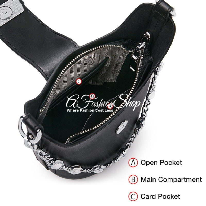 Black Leather Satchel Diamond Pattern - Image 3