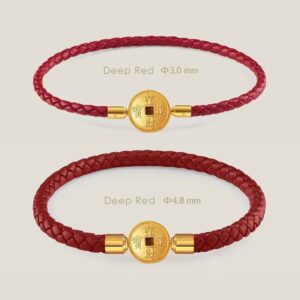 Prosperity Hand-Woven Leather: Fortune Red Bracelet