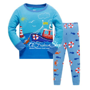 Kids' Lighthouse Fitted Two-Piece Pajamas