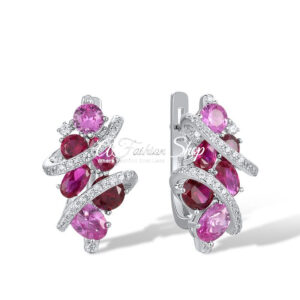 Twist Infinity Earring Ruby vs Sapphire