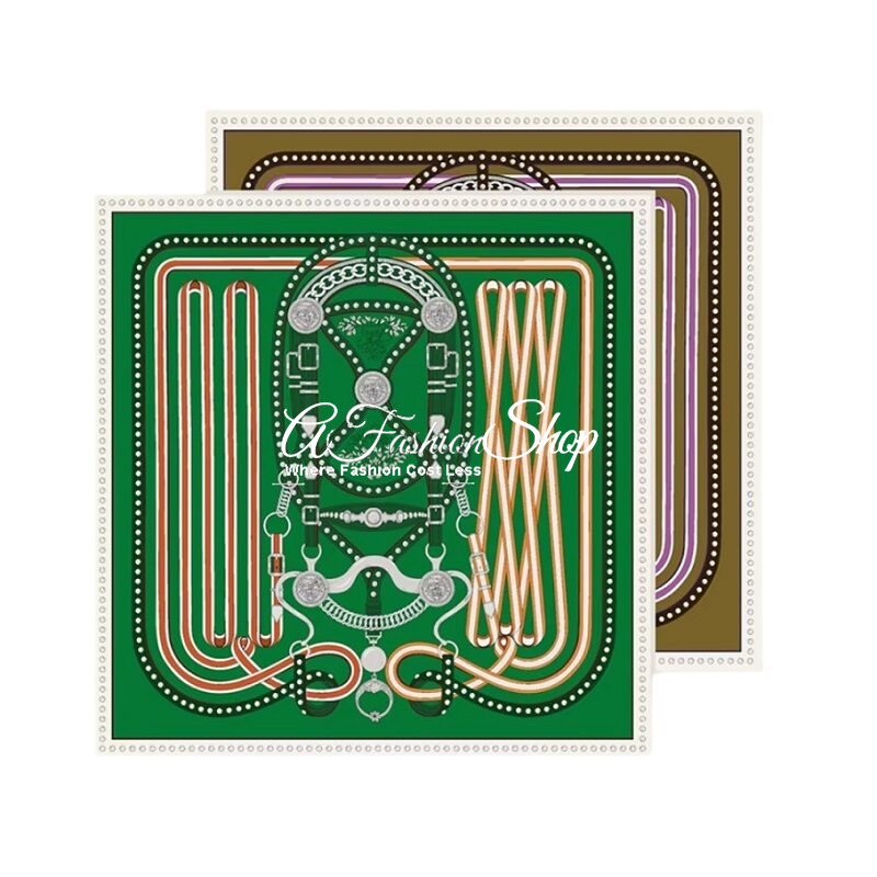 Equestrian Heritage 90cm Green Silk Scarf