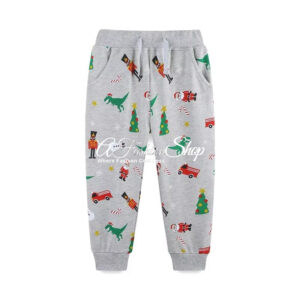 Boy's Drawstring Joggers- Holiday Spirits