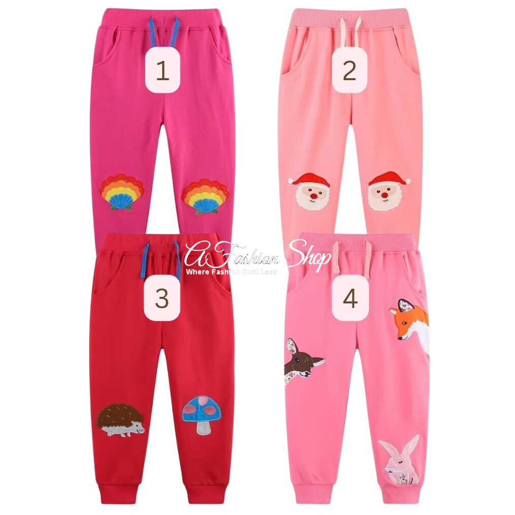Girl’s Cozy Fleece Jogger Hotpink Pant
