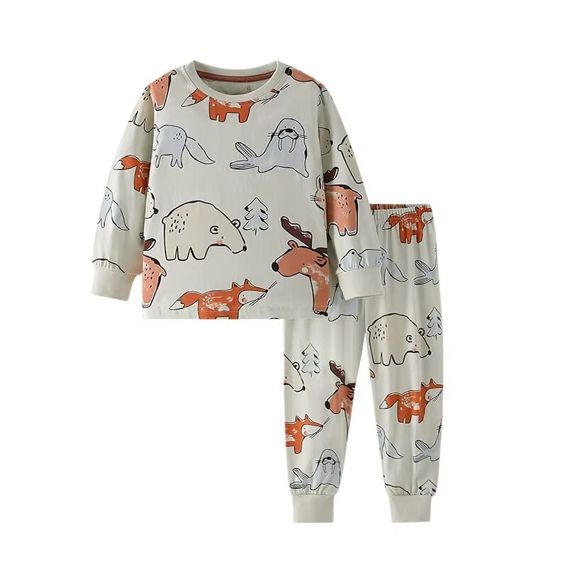 Unisex Organic Cotton Animal Print Pajama Set