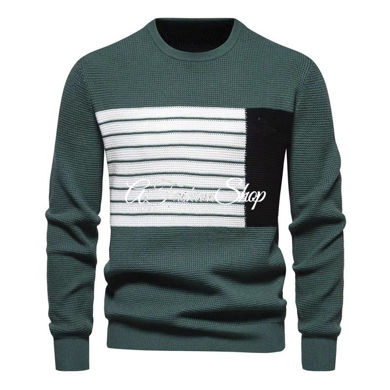 Classic Crewneck Sweater Khaki - Image 5