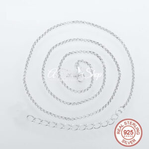 925 Chain Link Necklace Silver Toned
