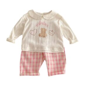 2-Piece Baby Bear Top Matching Gingham Pant