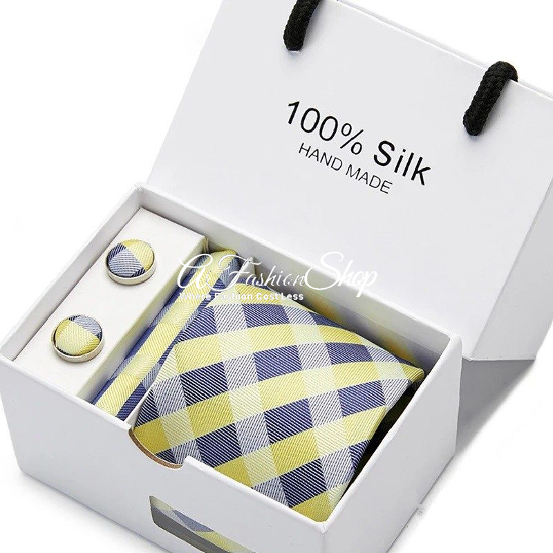 Modern Dual Color Woven Silk Set