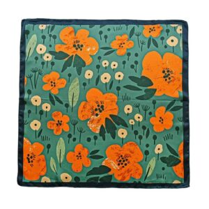 Citrus Meadow Silk Twill Square Scarf