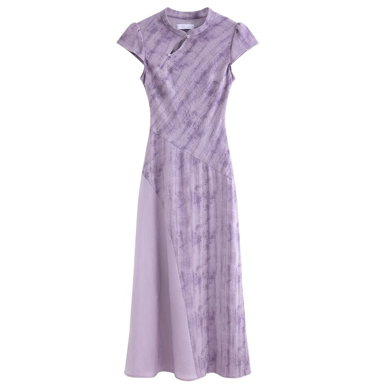 Lunar Mist Watercolor Midi Dress - Image 2