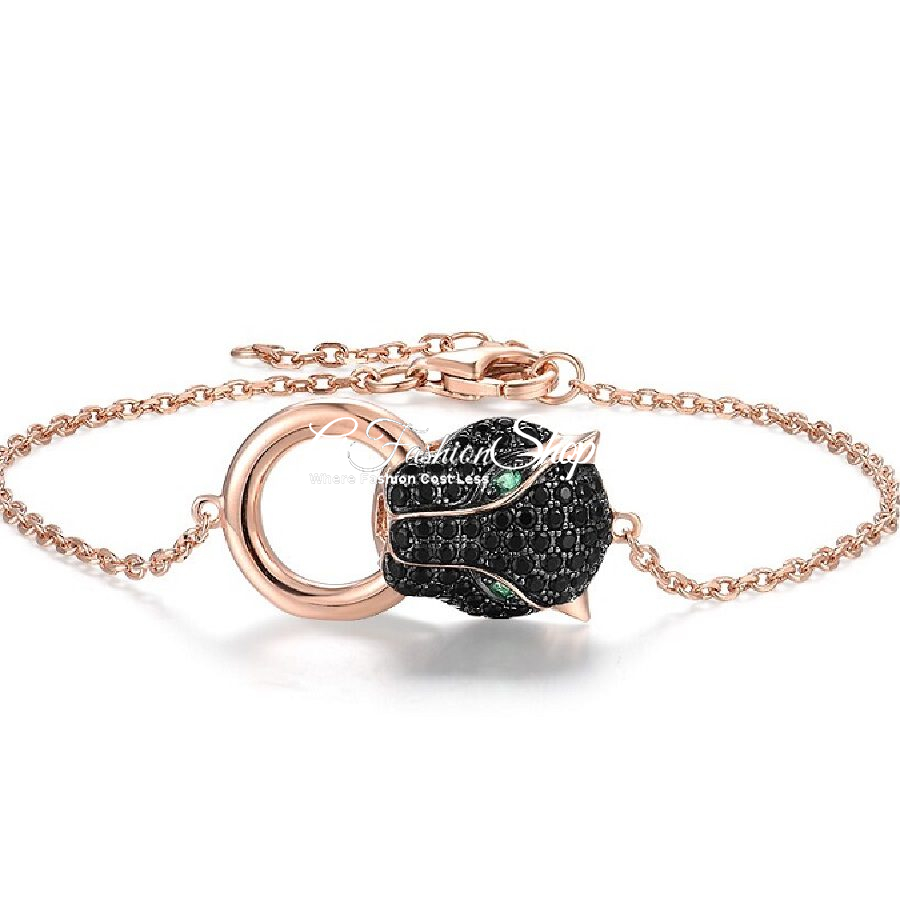 Panther Leopard Bracelet Green Spinel Eye