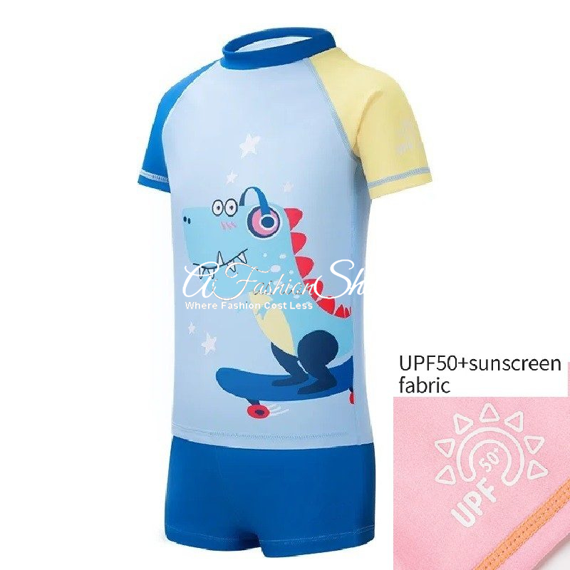 Kids UPF50+ Beach Suit Beachwear-Dino