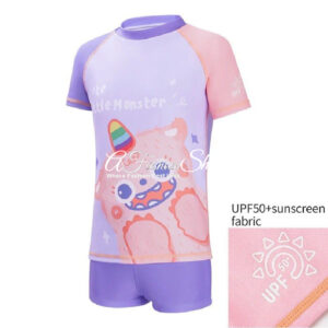 Girl's Swimsuit Little Pink Monster Beachwear
