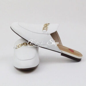 Linnie Mule Women Open-Back Loafer White