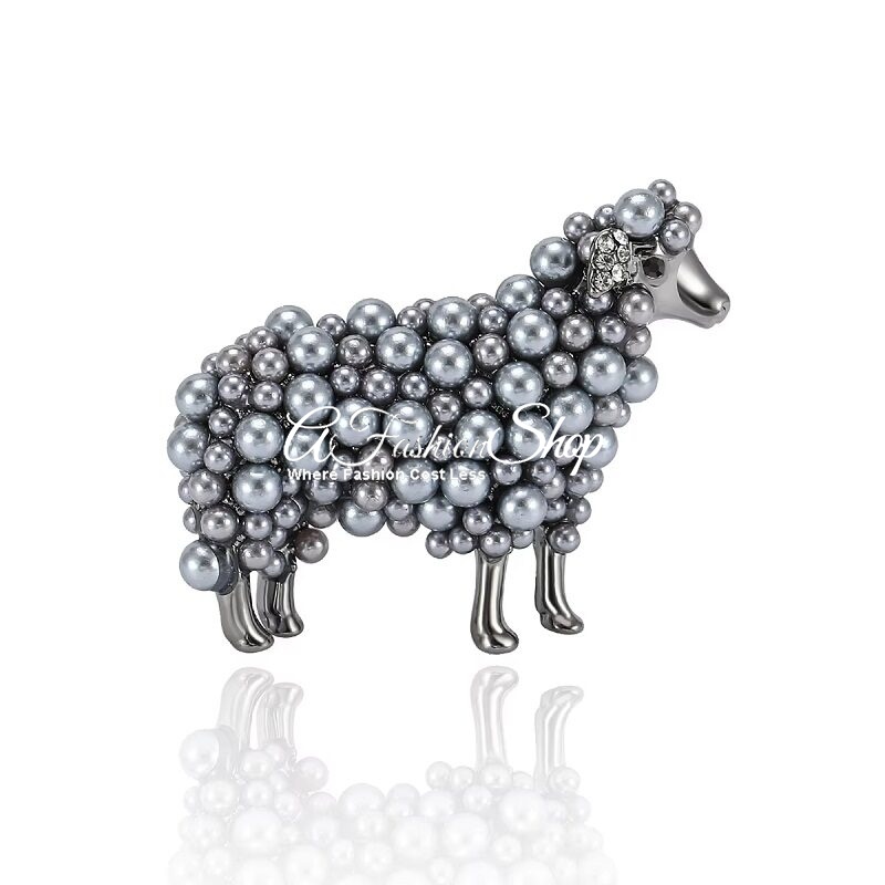 Bestie's Pearl Sheep Brooch Colored Pearl - Image 14