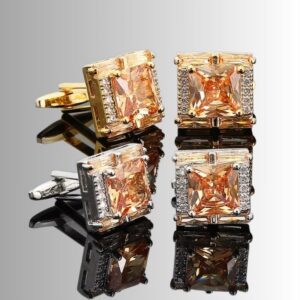 Executive Diamond-Accent French Cufflinks - Champagne