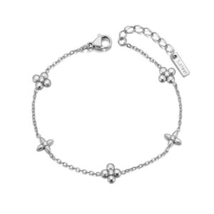 Luna Petal Silver Gold Color Bracelet