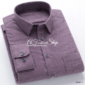 Men's Cotton Checked Pattern Button-Down Shirt