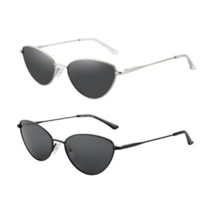 Retro-Modern HD Polarized Cat Eye Gray Lens
