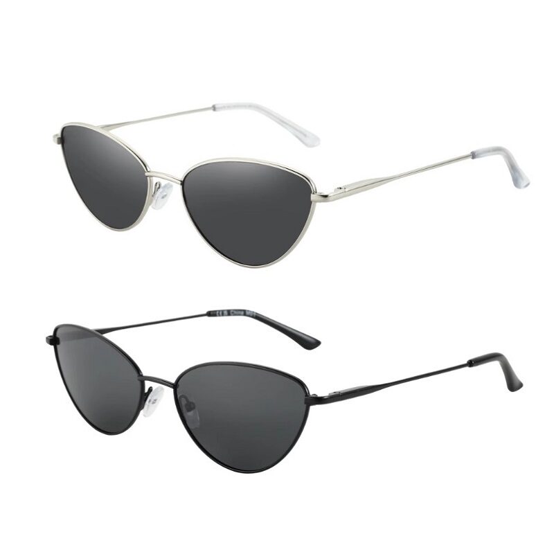 Retro-Modern HD Polarized Cat Eye Gray Lens