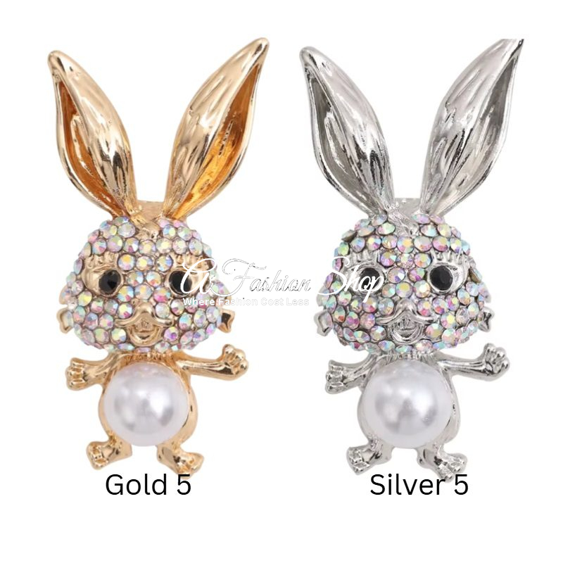 Animal Brooch Cottontail Crystal Brooch - Image 9