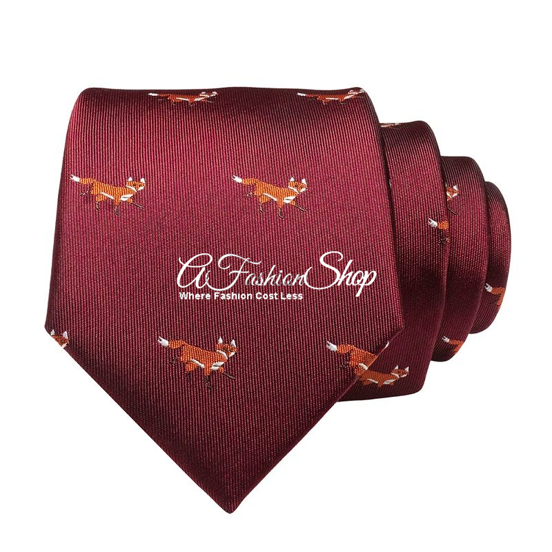 Men Tie Republic Silk Tie Novelty Fox