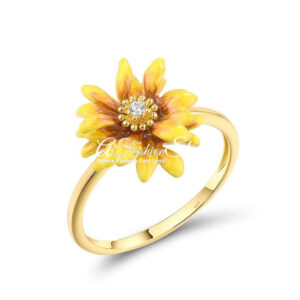 Sunflower Floral Fashionable Ring