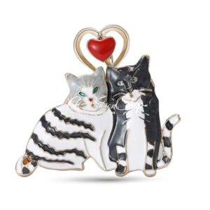 Famous Cat Love Statement Brooch Style