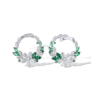 Freesia Cluster Round Earrings