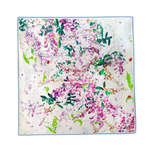 French Twill Scarf Chinoiserie Floral Print