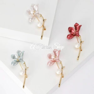 Spring Bloom Magnolia Colorful Brooch