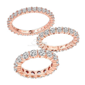 Eternity Wedding Band Ring Rose Gold