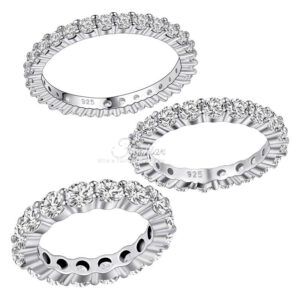 Eternity Wedding Band Silver Ring