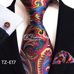 Artisan Paisleys Intricate Floral Print Dress Necktie