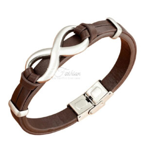 Men's Infinity Bracelet Silver Tone Stainless Steel
