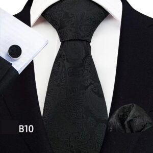 NobleKnot Silk Tie Set of 3 Black