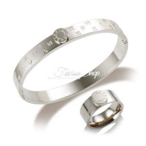 Roman Inscribed Silver Signet Ring And Bangle