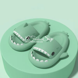 Shark Beach Color Minty Green Sandals Slip-On