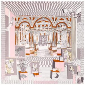 Palace Gallery Oversized Silk Scarf - Pink